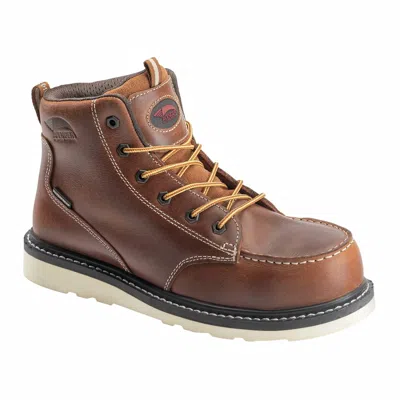 Avenger Men's Wedge Moc Toe Waterproof Safety Boots In Brown