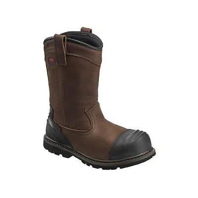 Pre-owned Avenger Men's Wellington Carbon Toe Waterproof Work Boots Brown - A7876, Brown
