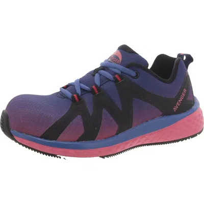 Avenger Womens Round Toe Lace Up Work & Safety Shoes In Blue