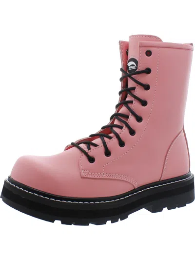 Avenger Womens Rubber Steel Toe Work Safety Boots In Pink
