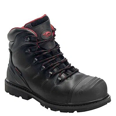 Pre-owned Avenger S Men's 6-inch Hammer Carbon Toe Waterproof Work Boots Black - A7547, Bla