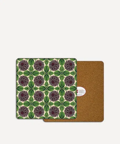 Avenida Home Purple Dahlia Placemats Set Of Four In Multi