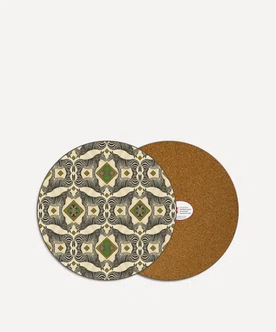 Avenida Home Zebra Round Placemats Set Of Four In Multi