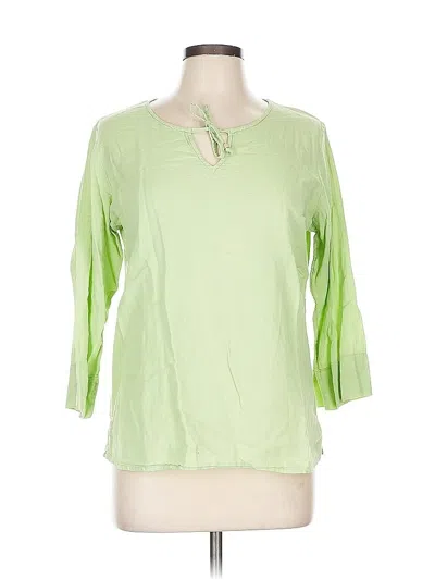 Pre-owned Aventura 3/4 Sleeve Blouse In Green
