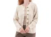 Aventura Cascade Cable Knit Raglan Cardigan In Egret In White