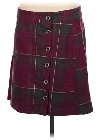 Pre-owned Aventura Casual Skirt In Burgundy