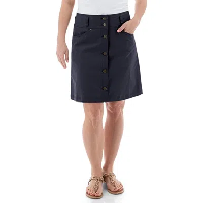 Aventura Clothing Blake Skirt Women's Navy Organic Cotton Button Front Red693 In Blue