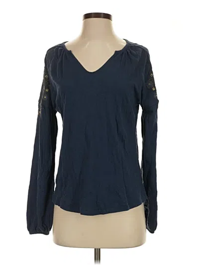 Pre-owned Aventura Long Sleeve Blouse In Blue