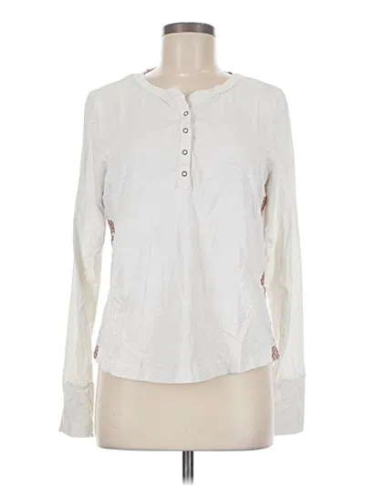 Pre-owned Aventura Long Sleeve Blouse In Ivory