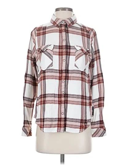 Pre-owned Aventura Long Sleeve Button Down Shirt In Brown