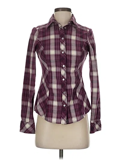 Pre-owned Aventura Long Sleeve Button Down Shirt In Burgundy