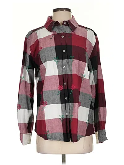 Pre-owned Aventura Long Sleeve Button Down Shirt In Burgundy