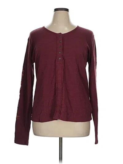 Aventura Long Sleeve Henley Shirt In Brown