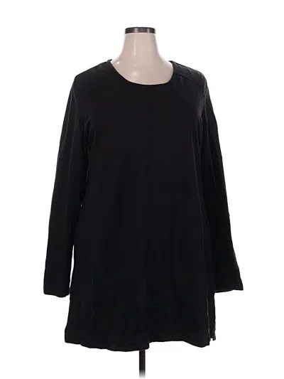 Pre-owned Aventura Long Sleeve Top Black Crew Neck Tops