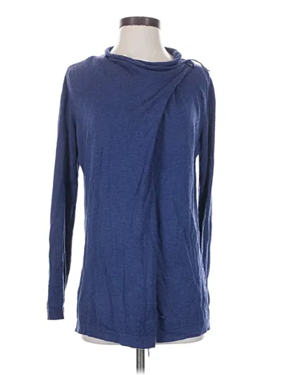 Pre-owned Aventura Long Sleeve Top Blue Cowl Neck Tops