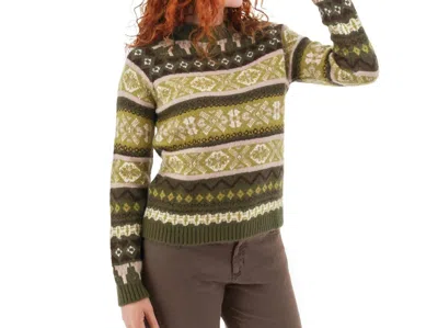 Aventura Nordic Long Sleeve Sweater In Olive Night In Green
