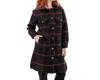 Aventura North Wind Button Front Coat In Black Bean In Multi