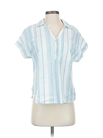 Pre-owned Aventura Short Sleeve Blouse In Blue