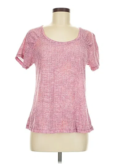 Pre-owned Aventura Short Sleeve Top Pink Square Neckline Tops