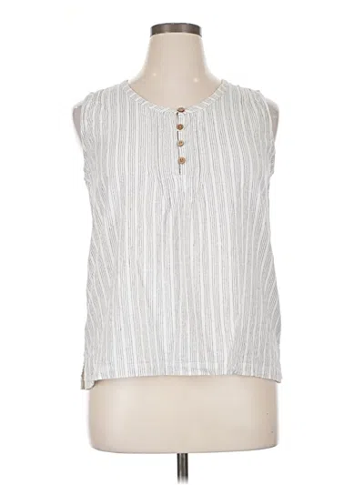Pre-owned Aventura Sleeveless Blouse In Silver