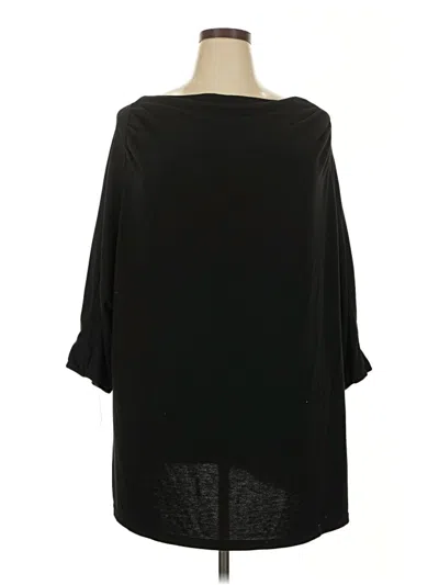 Pre-owned Avenue 3/4 Sleeve Blouse In Black