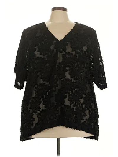 Pre-owned Avenue 3/4 Sleeve Blouse In Black