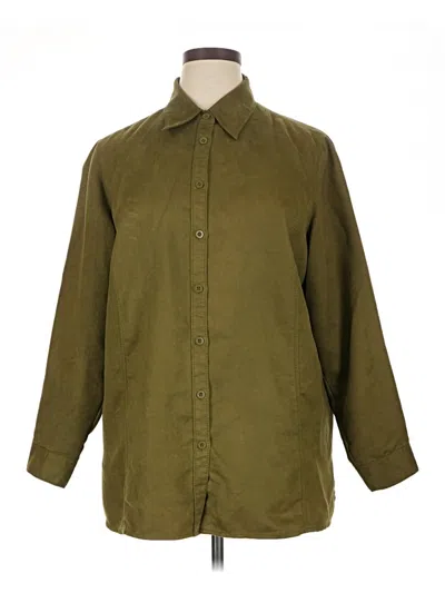 Pre-owned Avenue 3/4 Sleeve Blouse In Green