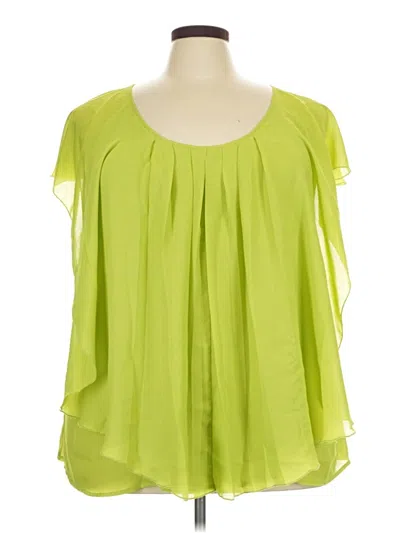 Pre-owned Avenue 3/4 Sleeve Blouse In Green