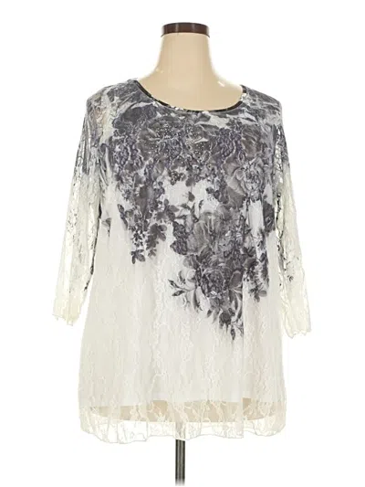 Avenue 3/4 Sleeve Blouse In Ivory