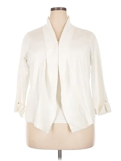 Pre-owned Avenue 3/4 Sleeve Blouse In Ivory