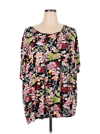 Pre-owned Avenue 3/4 Sleeve Blouse In Pink