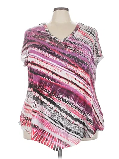Pre-owned Avenue 3/4 Sleeve Blouse In Pink
