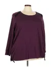 Avenue 3/4 Sleeve T-shirt In Purple