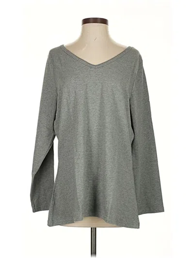 Pre-owned Avenue 3/4 Sleeve T-shirt In Gray