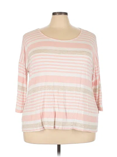 Pre-owned Avenue 3/4 Sleeve T-shirt In Pink