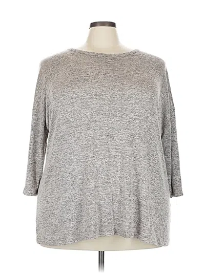 Pre-owned Avenue 3/4 Sleeve T-shirt In Silver