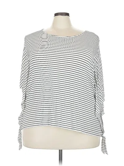 Pre-owned Avenue 3/4 Sleeve T-shirt In White