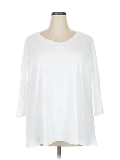 Pre-owned Avenue 3/4 Sleeve T-shirt In White