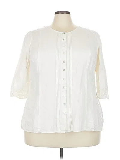 Pre-owned Avenue 3/4 Sleeve T-shirt In White