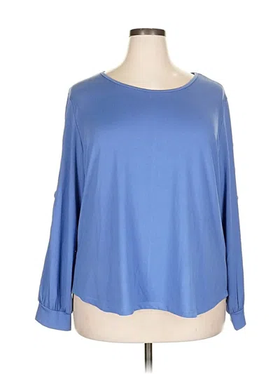 Pre-owned Avenue 3/4 Sleeve Top Blue Boatneck Tops