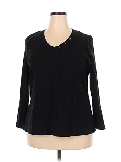 Pre-owned Avenue 3/4 Sleeve T-shirt In Black