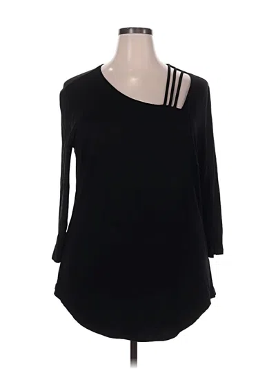 Pre-owned Avenue 3/4 Sleeve T-shirt In Black