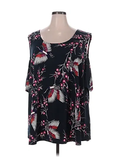 Pre-owned Avenue 3/4 Sleeve T-shirt In Black