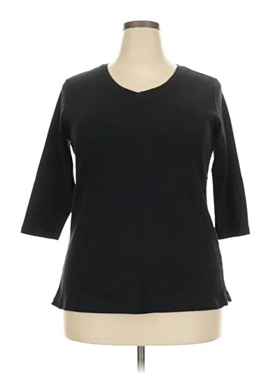 Pre-owned Avenue 3/4 Sleeve T-shirt In Black