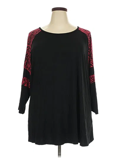 Pre-owned Avenue 3/4 Sleeve T-shirt In Black