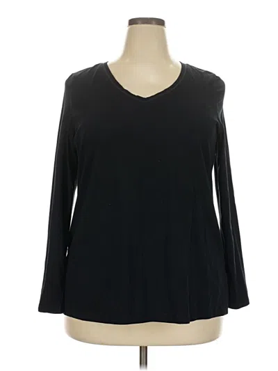 Pre-owned Avenue 3/4 Sleeve T-shirt In Black