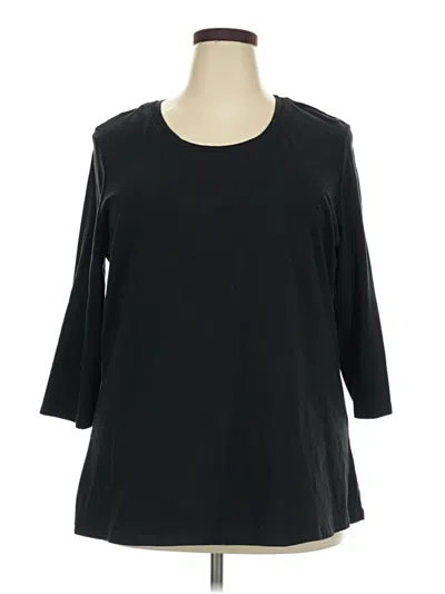 Pre-owned Avenue 3/4 Sleeve T-shirt In Black