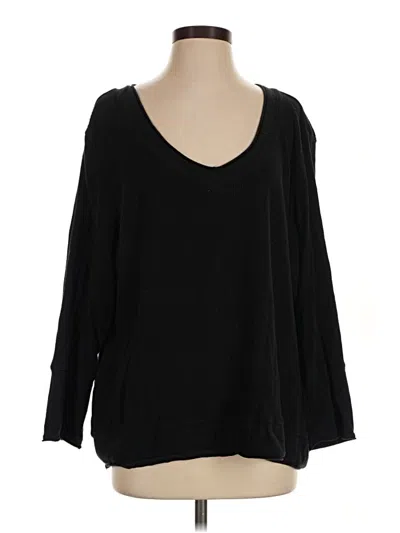 Pre-owned Avenue 3/4 Sleeve T-shirt In Black