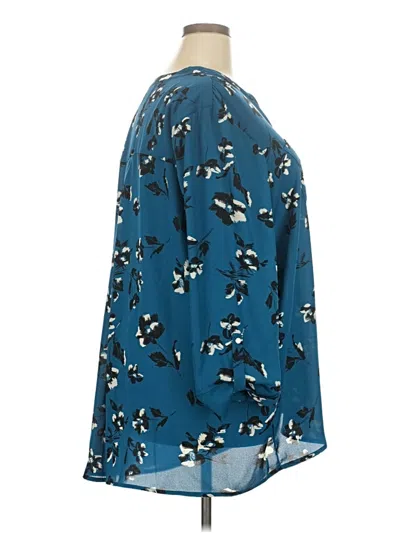 Pre-owned Avenue 3/4 Sleeve T-shirt In Blue