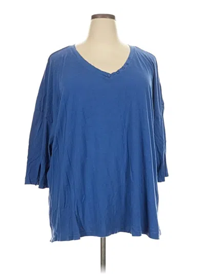 Pre-owned Avenue 3/4 Sleeve T-shirt In Blue